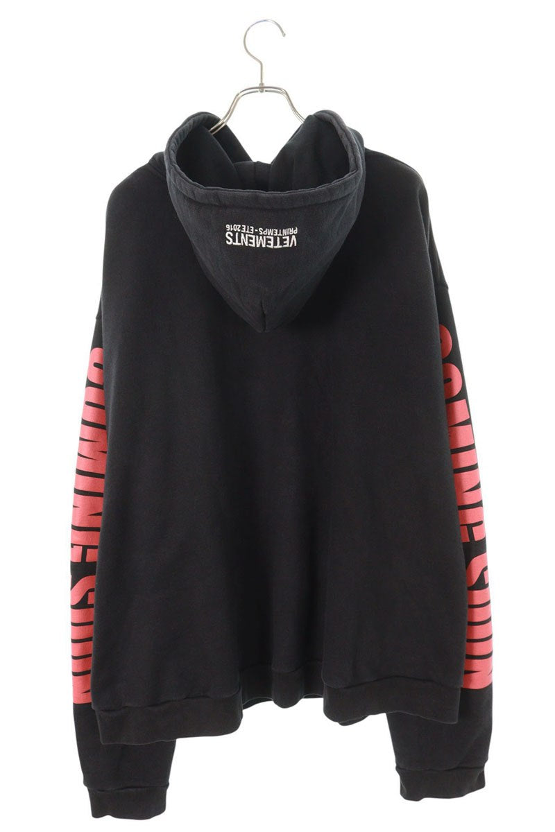 VETEMENTS 16SS Oversized Movie Photo Hoodie Black Size S