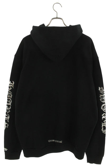Chrome Hearts SWTSHRT PLVR Logo Print Pullover Hoodie Black x Silver Size XL