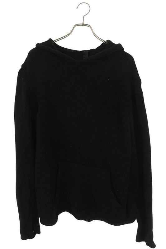 Chrome Hearts Black Cashmere Cross Patch Knit Hoodie Size M