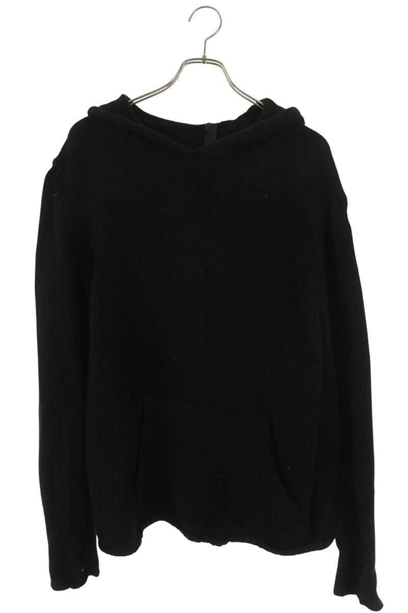 Chrome Hearts Black Cashmere Cross Patch Knit Hoodie Size M