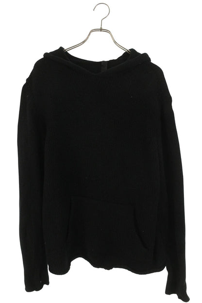 Chrome Hearts Black Cashmere Cross Patch Knit Hoodie Size M