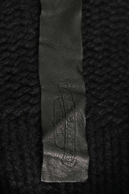 Chrome Hearts Black Cashmere Cross Patch Knit Hoodie Size M
