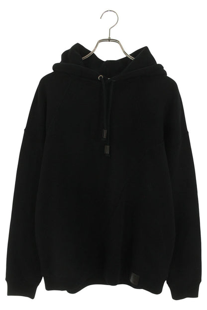 LOEWE Logo Patch Panel Puzzle Pullover Hoodie Black Size L