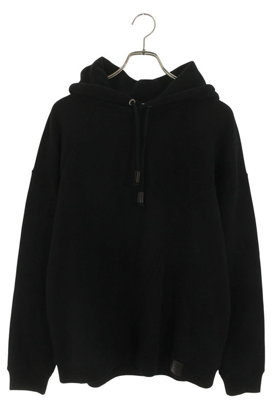 LOEWE Logo Patch Panel Puzzle Pullover Hoodie Black Size L
