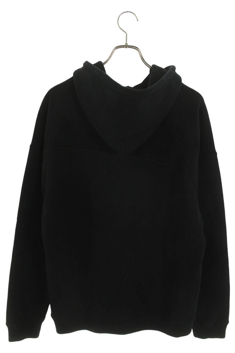 LOEWE Logo Patch Panel Puzzle Pullover Hoodie Black Size L