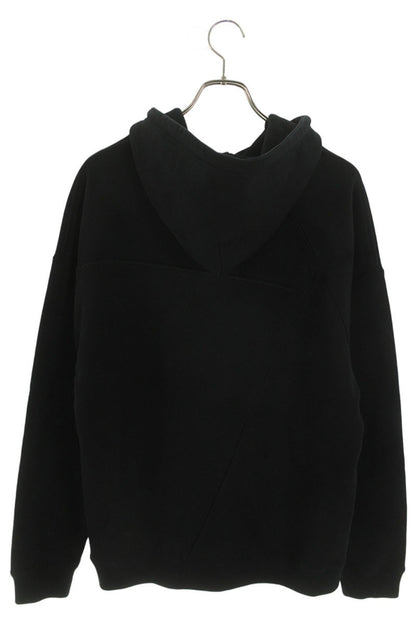 LOEWE Logo Patch Panel Puzzle Pullover Hoodie Black Size L