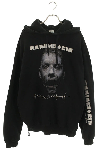 VETEMENTS 17AW Artwork Print Oversized Hoodie Black Size M