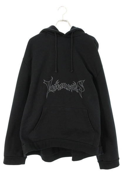 VETEMENTS 15AW Metal Logo Hoodie Black Size XS