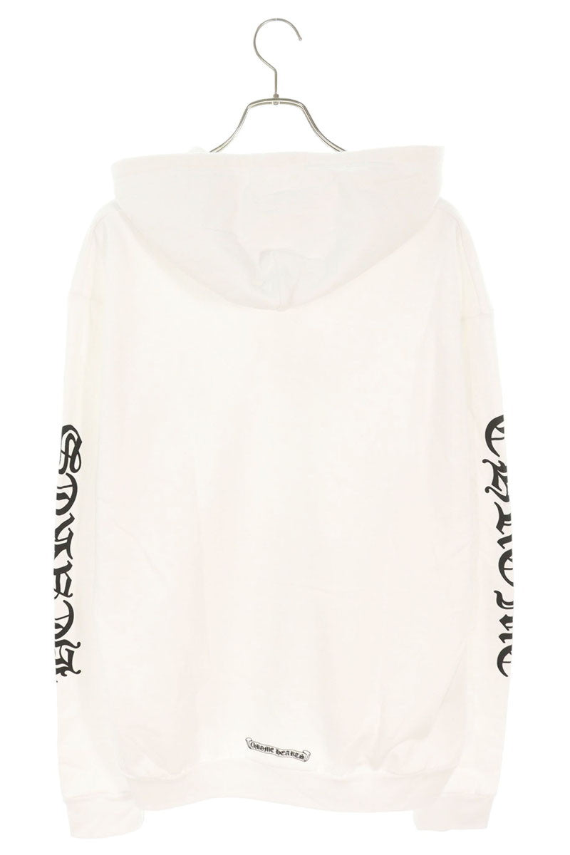 Chrome Hearts SWTSHRT HD ZIP Logo Print Up Hoodie White x Black x Silver Size L