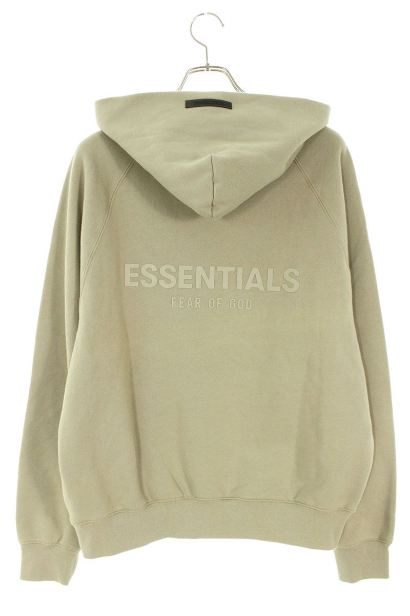 FOG ESSENTIALS Back Rubber Logo Pullover Hoodie Green Size S