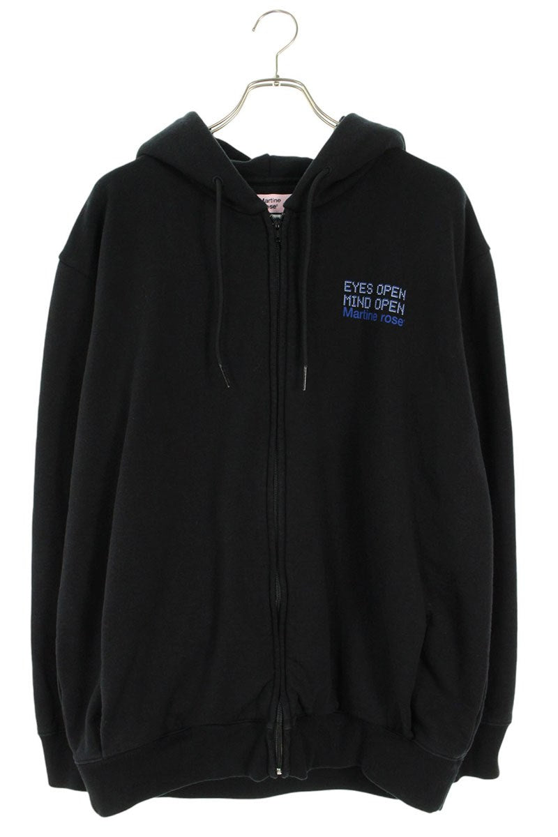 Martine Rose Black Cotton Back Print Zip Size XS