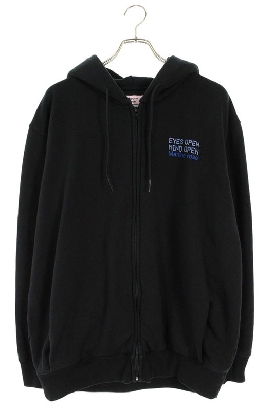 Martine Rose Black Cotton Back Print Zip Size XS