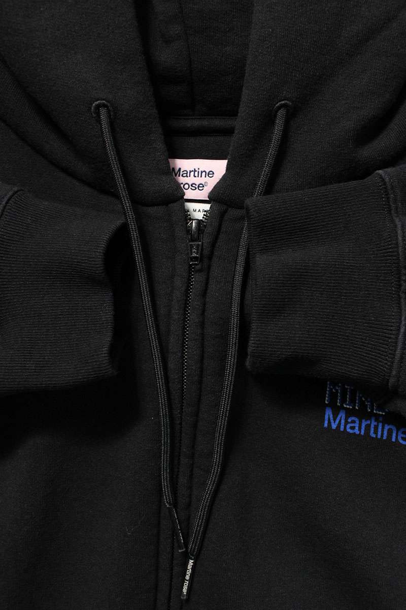 Martine Rose Black Cotton Back Print Zip Size XS