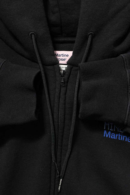 Martine Rose Black Cotton Back Print Zip Size XS