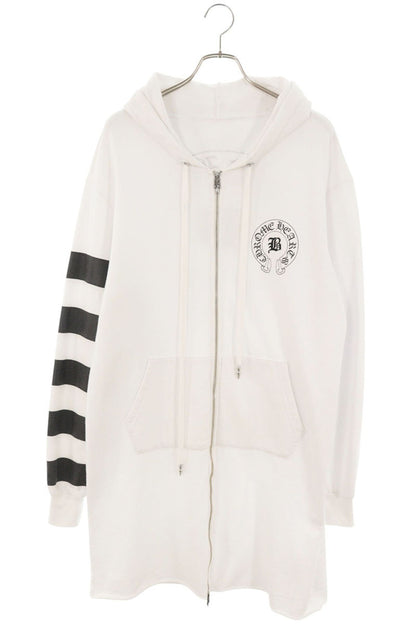 Chrome Hearts BELLA HD ZIP LNG BELLA Embroidered Up Hoodie White x Black Size M