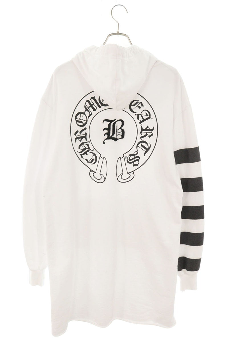 Chrome Hearts BELLA HD ZIP LNG BELLA Embroidered Up Hoodie White x Black Size M