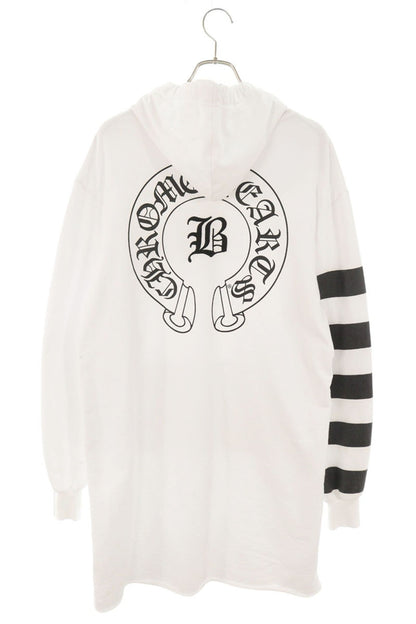 Chrome Hearts BELLA HD ZIP LNG BELLA Embroidered Up Hoodie White x Black Size M