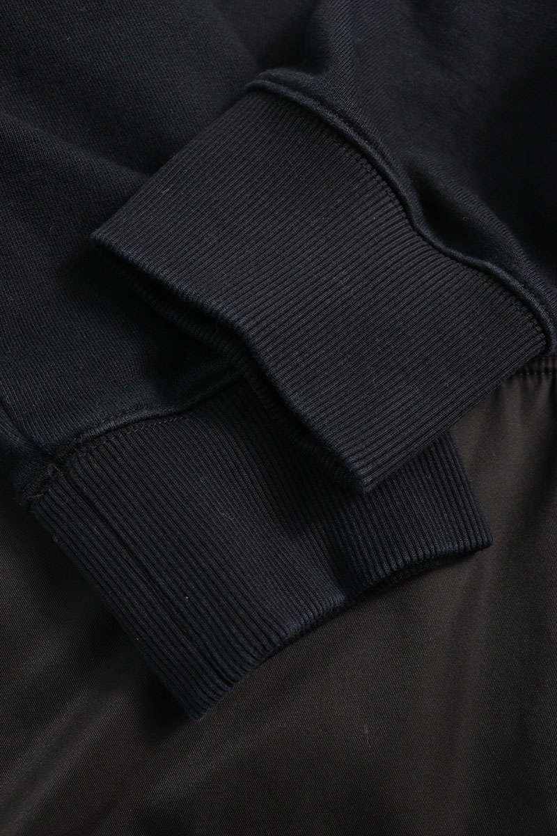 PRADA RE-NYLON Paneled Logo Pullover Hoodie Black Size XS