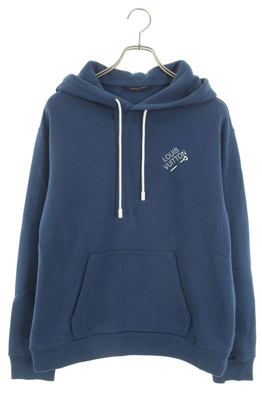 Louis Vuitton 23AW Logo Hoodie Blue Size L