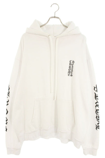 Chrome Hearts SWTSHRT PLV Logo Print Pullover Hoodie White Size XL