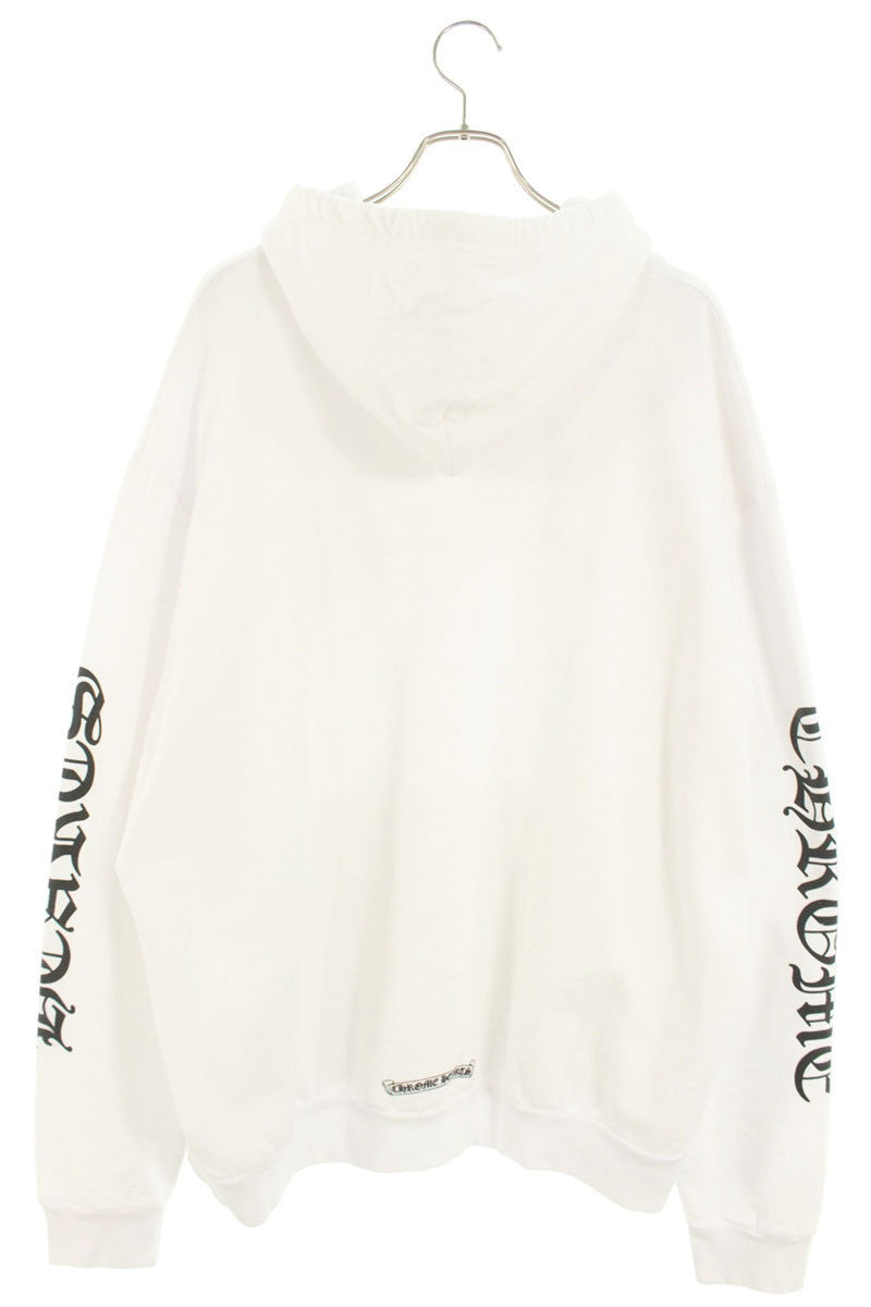 Chrome Hearts SWTSHRT PLV Logo Print Pullover Hoodie White Size XL