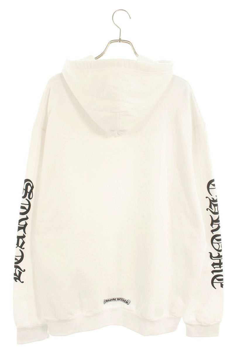 Chrome Hearts SWTSHRT PLVR Logo Print Pullover Hoodie White x Black Size XL