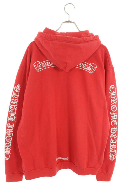 Chrome Hearts SWTSHRT PLVR Logo Print Pullover Hoodie Red Size XL