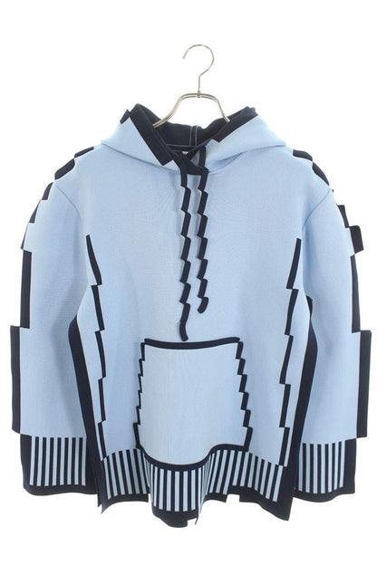LOEWE Pixelated Hoodie Light Blue Polypropylene Size S