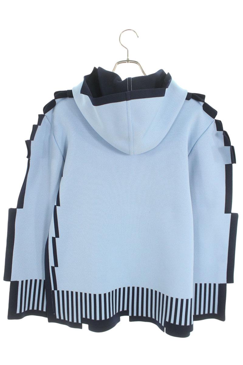 LOEWE Pixelated Hoodie Light Blue Polypropylene Size S