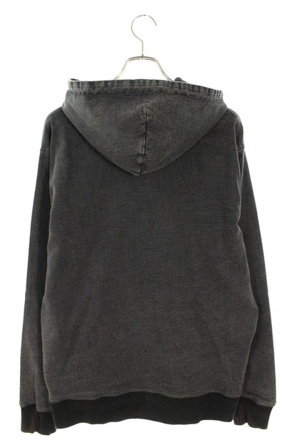 DIESEL Track Denim Zip Hoodie Black Cotton Size XL