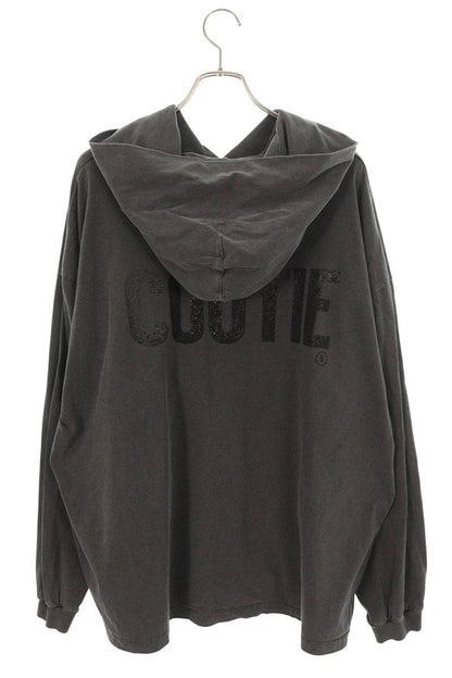 COOTIE Logo Pullover Hoodie Gray Cotton Size L