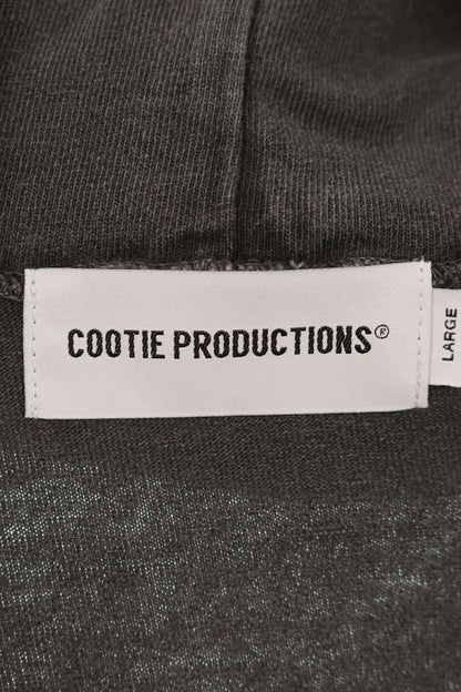 COOTIE Logo Pullover Hoodie Gray Cotton Size L