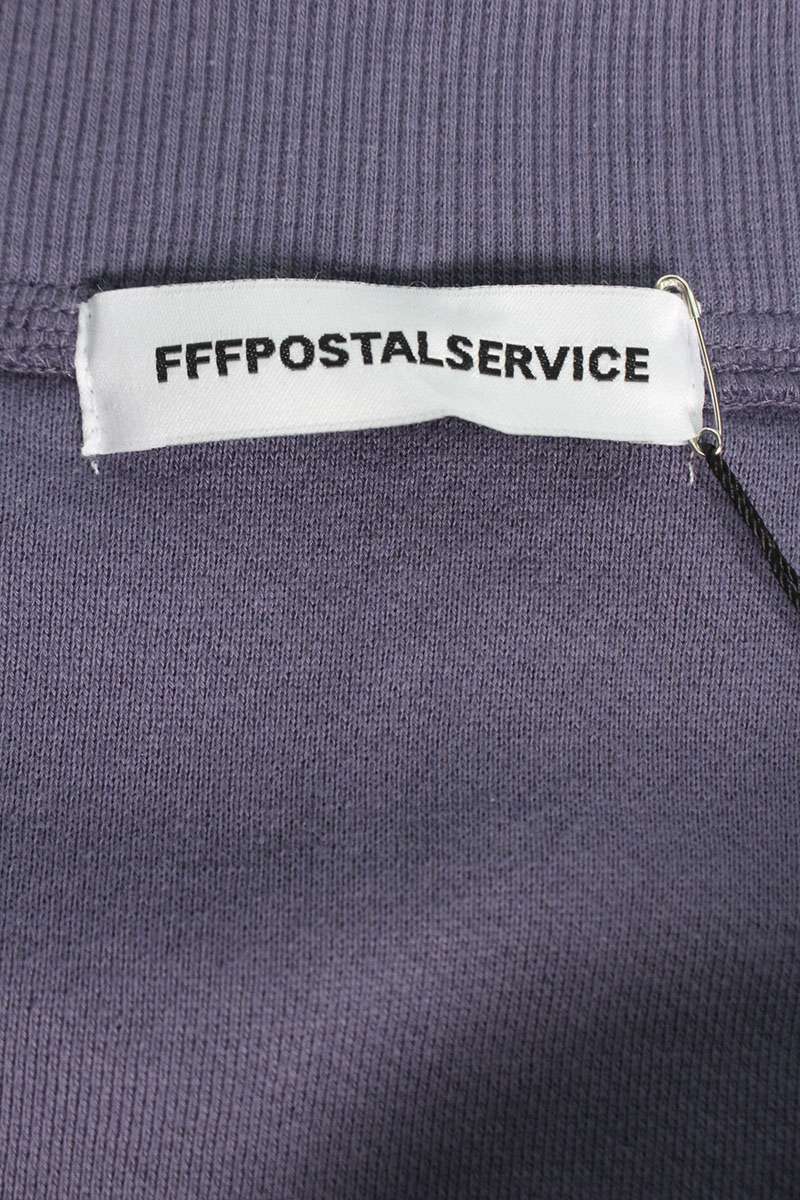 FFF POSTAL SERVICE RH Curved Zip Up Hoodie Purple Size XL