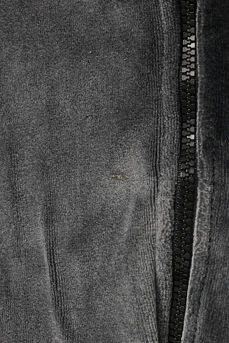 DIESEL Logo Embroidered Zip-Up Hoodie Gray Size XL
