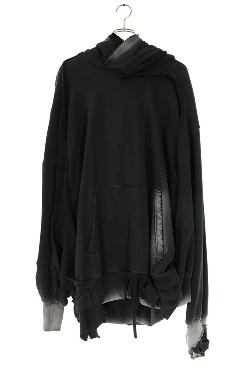DIESEL Reconstructed Layered Hoodie Gray Size XL