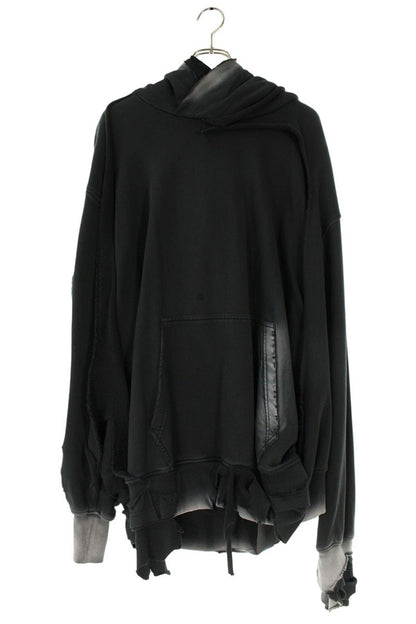 DIESEL Reconstructed Layered Hoodie Gray Size XL