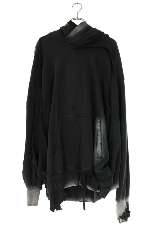 DIESEL Reconstructed Layered Hoodie Gray Size XL