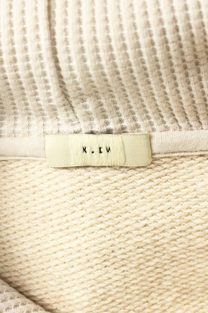 XLIM Wool Blend Knit Pullover Hoodie Beige Size L