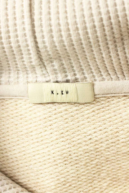XLIM Wool Blend Knit Pullover Hoodie Beige Size L