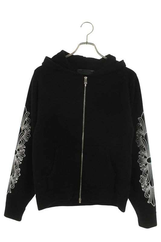 Chrome Hearts Floral Sleeve Cashmere Zip Hoodie Size XS
