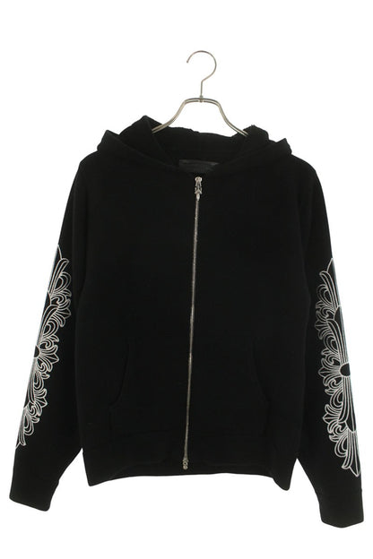 Chrome Hearts Floral Sleeve Cashmere Zip Hoodie Size XS