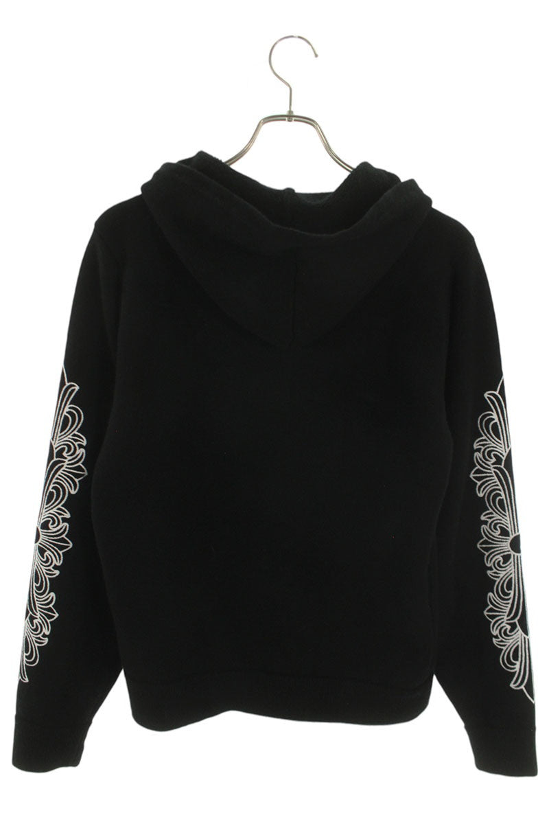 Chrome Hearts Floral Sleeve Cashmere Zip Hoodie Size XS