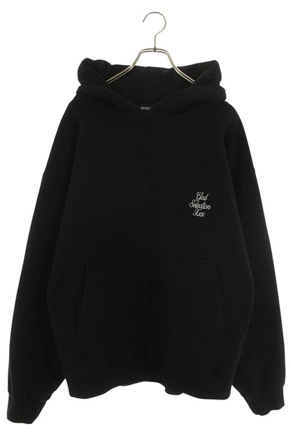 GOD SELECTION XXX Logo Embroidered Hoodie Black Size XL