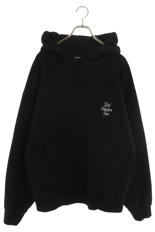 GOD SELECTION XXX Logo Embroidered Hoodie Black Size XL