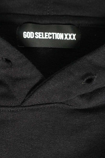 GOD SELECTION XXX Logo Embroidered Hoodie Black Size XL