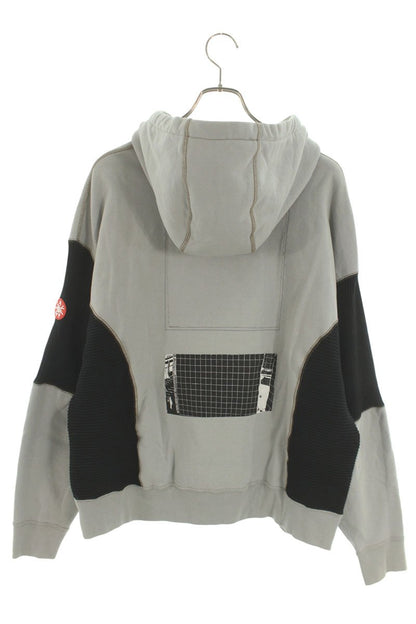 C.E Paneled Cotton Pullover Hoodie Gray Size L