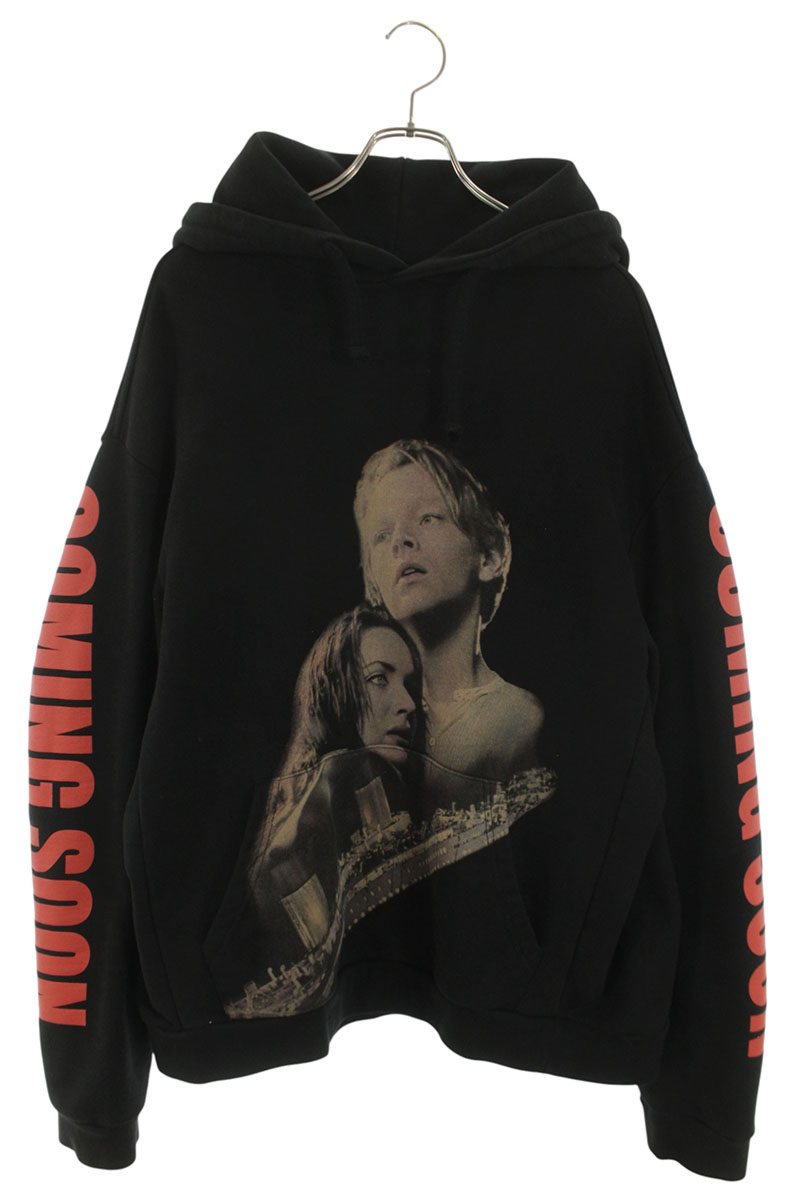 VETEMENTS 16SS Oversized Movie Photo Hoodie Black Size XS