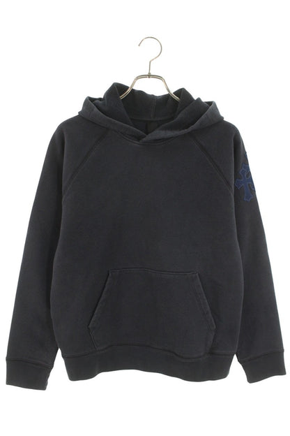 Chrome Hearts Y NOT HD PLVR Leather Cross Patch Navy Size S