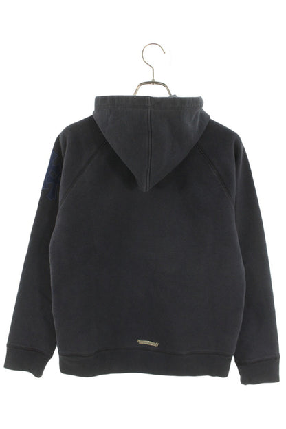 Chrome Hearts Y NOT HD PLVR Leather Cross Patch Navy Size S