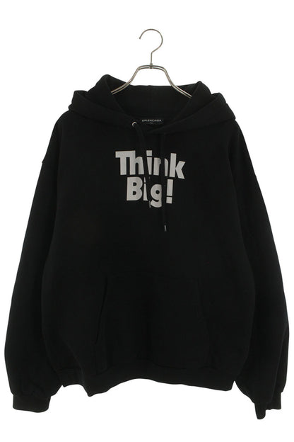 Balenciaga 18SS Think Big Print Pullover Hoodie Black Size XL